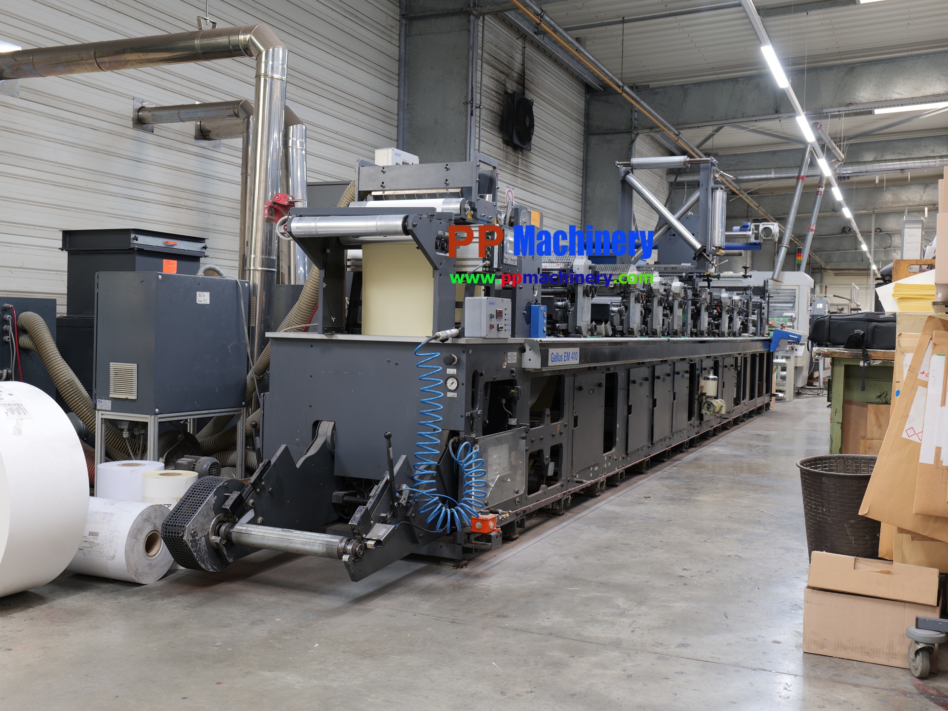 Gallus EM 410 7 Colours Flexo Label Press from 2006 With Chilled Rollers For Film